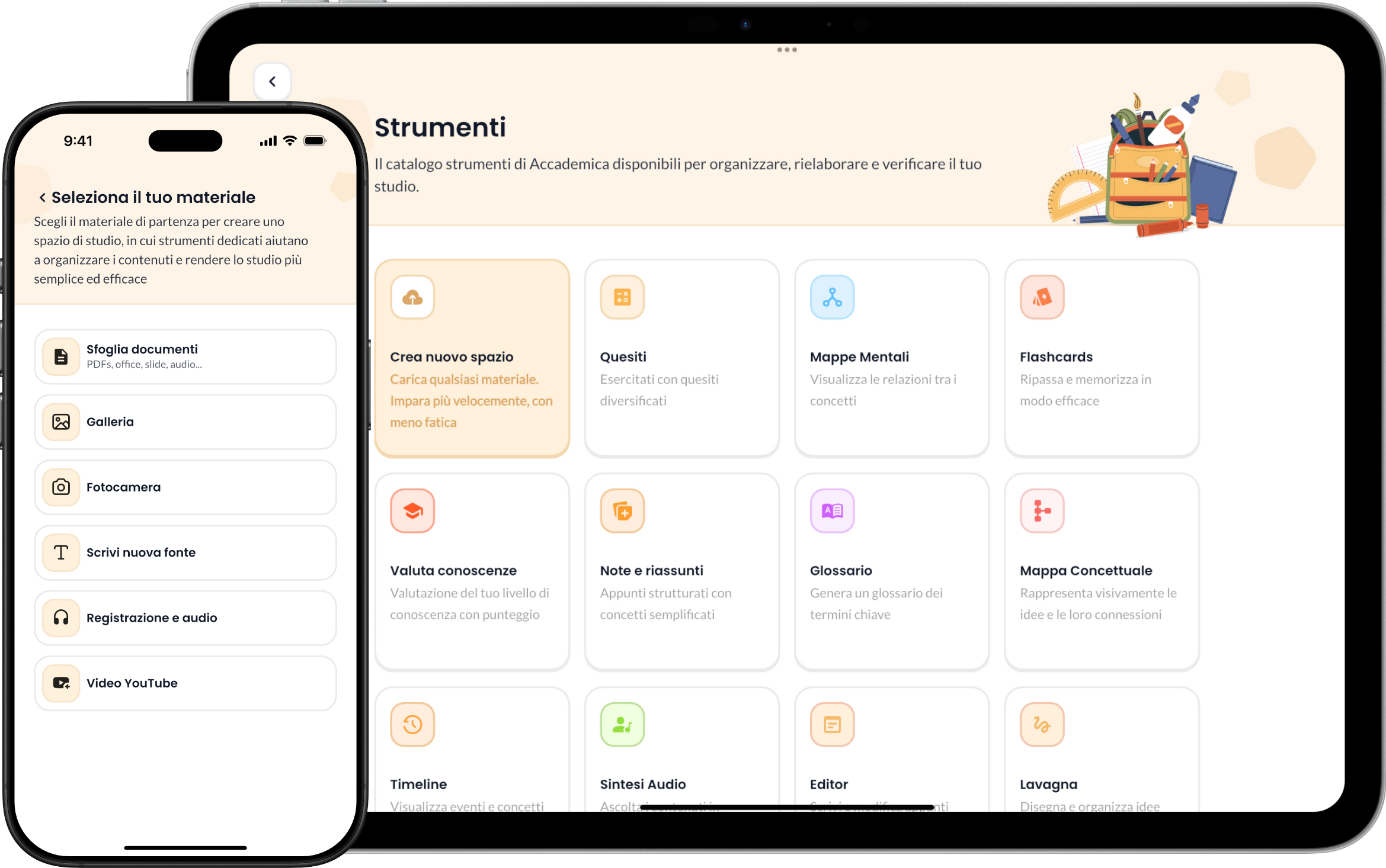 Mockup app Accademica